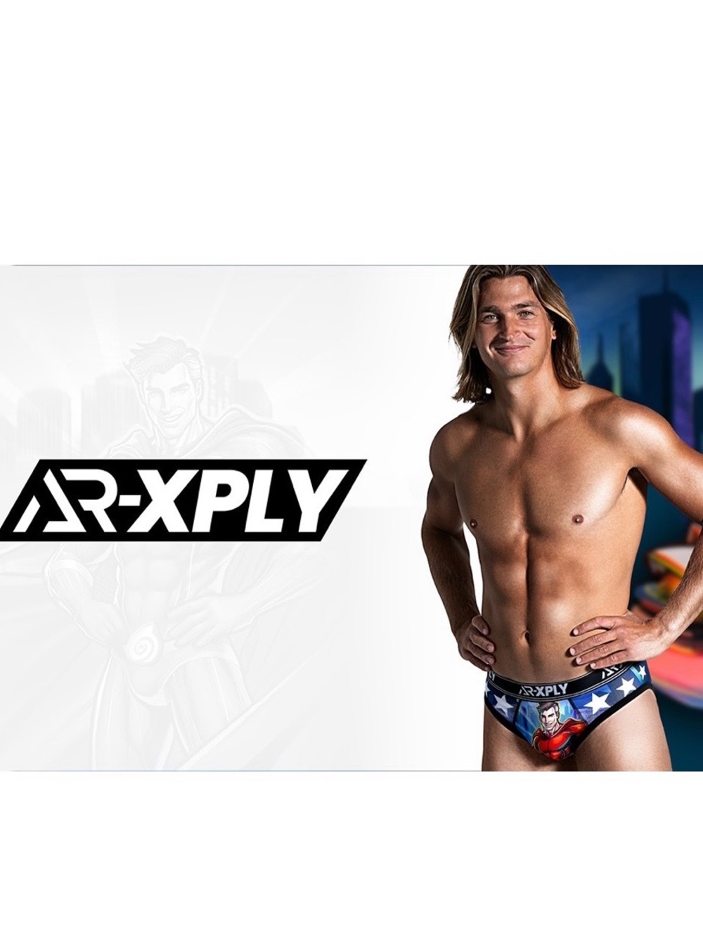 AR-XPLY Men’s Red Superhero Graphic Brief